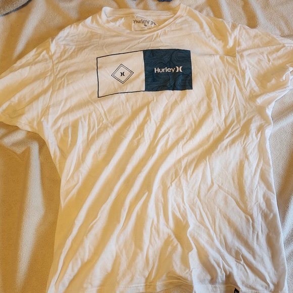 Hurley men logo white t-shirt size L - Picture 1 of 5